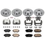 Powerstop 4-Wheel Set Power Stop&reg; KCOE4098 Front and Rear OE Stock Replacement Low-Dust Ceramic Brake Pad, Rotor and Caliper Kit - Image 4