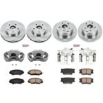 Powerstop 4-Wheel Set Power Stop&reg; KCOE4100A Front and Rear OE Stock Replacement Low-Dust Ceramic Brake Pad, Rotor and Caliper Kit - Image 4