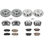 Powerstop 4-Wheel Set Power Stop&reg; KCOE4140 Front and Rear OE Stock Replacement Low-Dust Ceramic Brake Pad, Rotor and Caliper Kit - Image 4