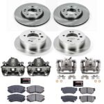 Powerstop 4-Wheel Set Power Stop&reg; KCOE4442 Front and Rear OE Stock Replacement Low-Dust Ceramic Brake Pad, Rotor and Caliper Kit - Image 4