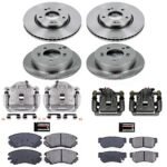 Powerstop 4-Wheel Set Power Stop&reg; KCOE4449A Front and Rear OE Stock Replacement Low-Dust Ceramic Brake Pad, Rotor and Caliper Kit - Image 4