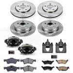Powerstop 4-Wheel Set Power Stop&reg; KCOE4458 Front and Rear OE Stock Replacement Low-Dust Ceramic Brake Pad, Rotor and Caliper Kit - Image 4