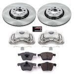 Powerstop 2-Wheel Set Power Stop&reg; KCOE4552 Front OE Stock Replacement Low-Dust Ceramic Brake Pad, Rotor and Caliper Kit