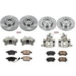 Powerstop 4-Wheel Set Power Stop&reg; KCOE5363 Front and Rear OE Stock Replacement Low-Dust Ceramic Brake Pad, Rotor and Caliper Kit - Image 4