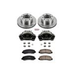 Powerstop 2-Wheel Set Power Stop&reg; KCOE5412 Front OE Stock Replacement Low-Dust Ceramic Brake Pad, Rotor and Caliper Kit