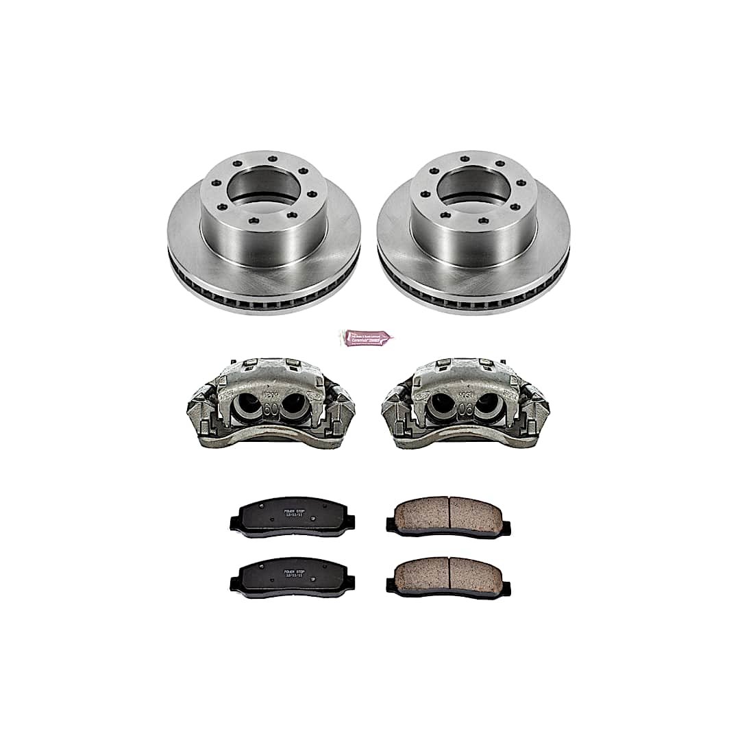 p15kcoe5412a_1.jpg Powerstop 2-Wheel Set Power Stop® KCOE5412A Front OE Stock Replacement Low-Dust Ceramic Brake Pad, Rotor and Caliper Kit - Image 1