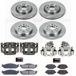 Powerstop 4-Wheel Set Power Stop&reg; KCOE5510A Front and Rear OE Stock Replacement Low-Dust Ceramic Brake Pad, Rotor and Caliper Kit - Image 4