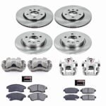 Powerstop 4-Wheel Set Power Stop&reg; KCOE5551 Front and Rear OE Stock Replacement Low-Dust Ceramic Brake Pad, Rotor and Caliper Kit - Image 4