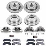 Powerstop 4-Wheel Set Power Stop&reg; KCOE5561 Front and Rear OE Stock Replacement Low-Dust Ceramic Brake Pad, Rotor and Caliper Kit - Image 4