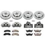Powerstop 4-Wheel Set Power Stop&reg; KCOE5577 Front and Rear OE Stock Replacement Low-Dust Ceramic Brake Pad, Rotor and Caliper Kit - Image 4