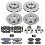 Powerstop 4-Wheel Set Power Stop&reg; KCOE5584 Front and Rear OE Stock Replacement Low-Dust Ceramic Brake Pad, Rotor and Caliper Kit - Image 4