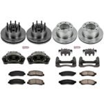 Powerstop 4-Wheel Set Power Stop&reg; KCOE5586 Front and Rear OE Stock Replacement Low-Dust Ceramic Brake Pad, Rotor and Caliper Kit - Image 4