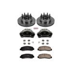 Powerstop 2-Wheel Set Power Stop&reg; KCOE5588 Front OE Stock Replacement Low-Dust Ceramic Brake Pad, Rotor and Caliper Kit
