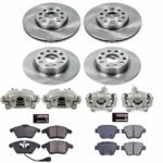 Powerstop 4-Wheel Set Power Stop&reg; KCOE5747 Front and Rear OE Stock Replacement Low-Dust Ceramic Brake Pad, Rotor and Caliper Kit - Image 4