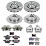 Powerstop 4-Wheel Set Power Stop&reg; KCOE5749 Front and Rear OE Stock Replacement Low-Dust Ceramic Brake Pad, Rotor and Caliper Kit - Image 4