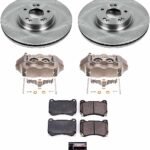 Powerstop KCOE5843 Front Brake Disc and Caliper Kit, Plain Surface 5 Lugs 330 mm Natural Caliper, Ceramic, Z17 OE Replacement