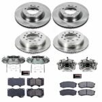 Powerstop KCOE5874A Front and Rear Brake Disc and Caliper Kit, Plain Surface 6 Lugs 312.1 mm Natural Caliper, Ceramic, Z17 OE Replacement - Image 4