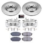 Powerstop 2-Wheel Set Power Stop&reg; KCOE5918 Front OE Stock Replacement Low-Dust Ceramic Brake Pad, Rotor and Caliper Kit