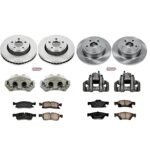 Powerstop 4-Wheel Set Power Stop&reg; KCOE5952 Front and Rear OE Stock Replacement Low-Dust Ceramic Brake Pad, Rotor and Caliper Kit - Image 4