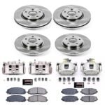 Powerstop 4-Wheel Set Power Stop&reg; KCOE5960 Front and Rear OE Stock Replacement Low-Dust Ceramic Brake Pad, Rotor and Caliper Kit - Image 4