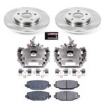 Powerstop 2-Wheel Set Power Stop&reg; KCOE5961B Rear OE Stock Replacement Low-Dust Ceramic Brake Pad, Rotor and Caliper Kit