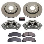 Powerstop KCOE5972A Front Brake Disc and Caliper Kit, Plain Surface 7 Lugs 350 mm Natural Caliper, Ceramic, Z17 OE Replacement - Image 4