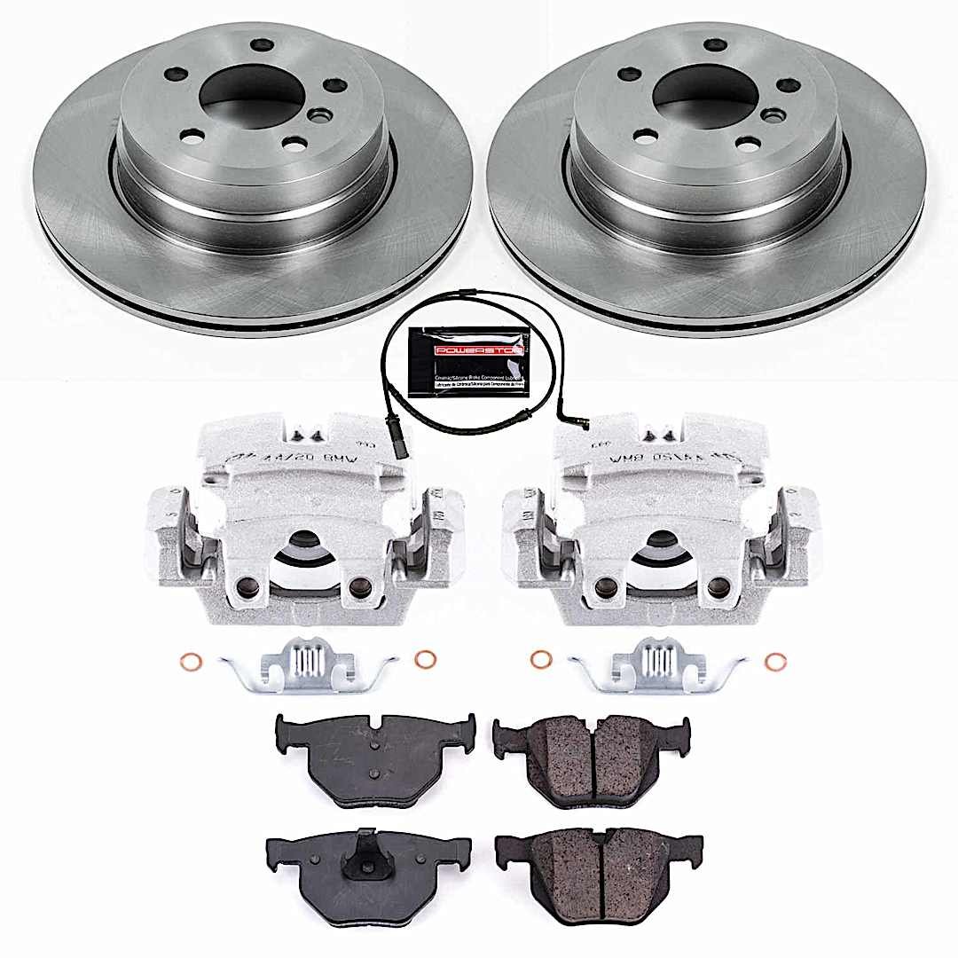 p15kcoe5984_1.jpg Powerstop 2-Wheel Set Power Stop® KCOE5984 Rear OE Stock Replacement Low-Dust Ceramic Brake Pad, Rotor and Caliper Kit - Image 1