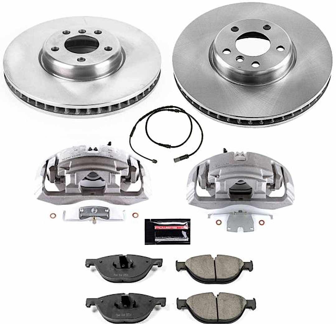p15kcoe6026_1.jpg Powerstop KCOE6026 Front Brake Disc and Caliper Kit, Plain Surface 5 Lugs 347.9 mm Natural, Ceramic, Z17 OE Replacement - Image 1