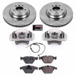 Powerstop 2-Wheel Set Power Stop&reg; KCOE6055 Front OE Stock Replacement Low-Dust Ceramic Brake Pad, Rotor and Caliper Kit