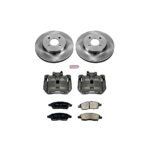 Powerstop 2-Wheel Set Power Stop&reg; KCOE6096 Front OE Stock Replacement Low-Dust Ceramic Brake Pad, Rotor and Caliper Kit