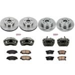 Powerstop 4-Wheel Set Power Stop&reg; KCOE6171 Front and Rear OE Stock Replacement Low-Dust Ceramic Brake Pad, Rotor and Caliper Kit - Image 4
