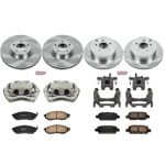 Powerstop 4-Wheel Set Power Stop&reg; KCOE6237 Front and Rear OE Stock Replacement Low-Dust Ceramic Brake Pad, Rotor and Caliper Kit - Image 4