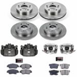 Powerstop 4-Wheel Set Power Stop&reg; KCOE6318 Front and Rear OE Stock Replacement Low-Dust Ceramic Brake Pad, Rotor and Caliper Kit - Image 4