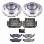 Powerstop KCOE6410 Rear Brake Disc and Caliper Kit, Plain Surface 10 Lugs 394 mm Natural Caliper, Ceramic, Z17 OE Replacement