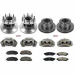 Powerstop KCOE6527 4-Wheel Set Front and Rear OE Stock Replacement Low-Dust Ceramic Brake Pad, Rotor and Caliper Kit, Models With Dual Rear Wheels - Image 4