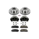 Powerstop 2-Wheel Set Power Stop&reg; KCOE6545 Front OE Stock Replacement Low-Dust Ceramic Brake Pad, Rotor and Caliper Kit