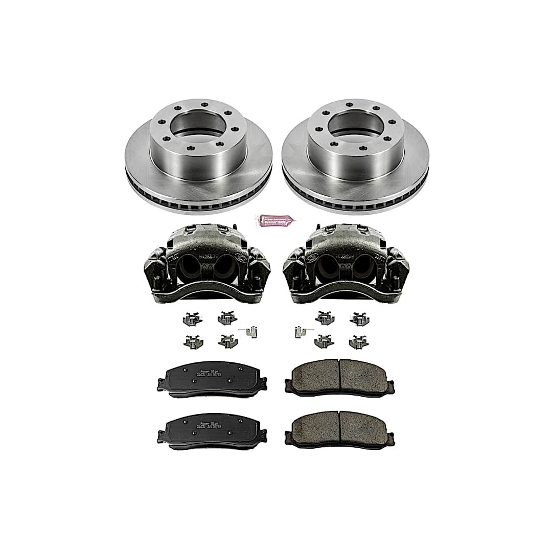p15kcoe6545_1.jpg Powerstop 2-Wheel Set Power Stop® KCOE6545 Front OE Stock Replacement Low-Dust Ceramic Brake Pad, Rotor and Caliper Kit - Image 1