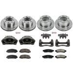 Powerstop 4-Wheel Set Power Stop&reg; KCOE6547 Front and Rear OE Stock Replacement Low-Dust Ceramic Brake Pad, Rotor and Caliper Kit - Image 4