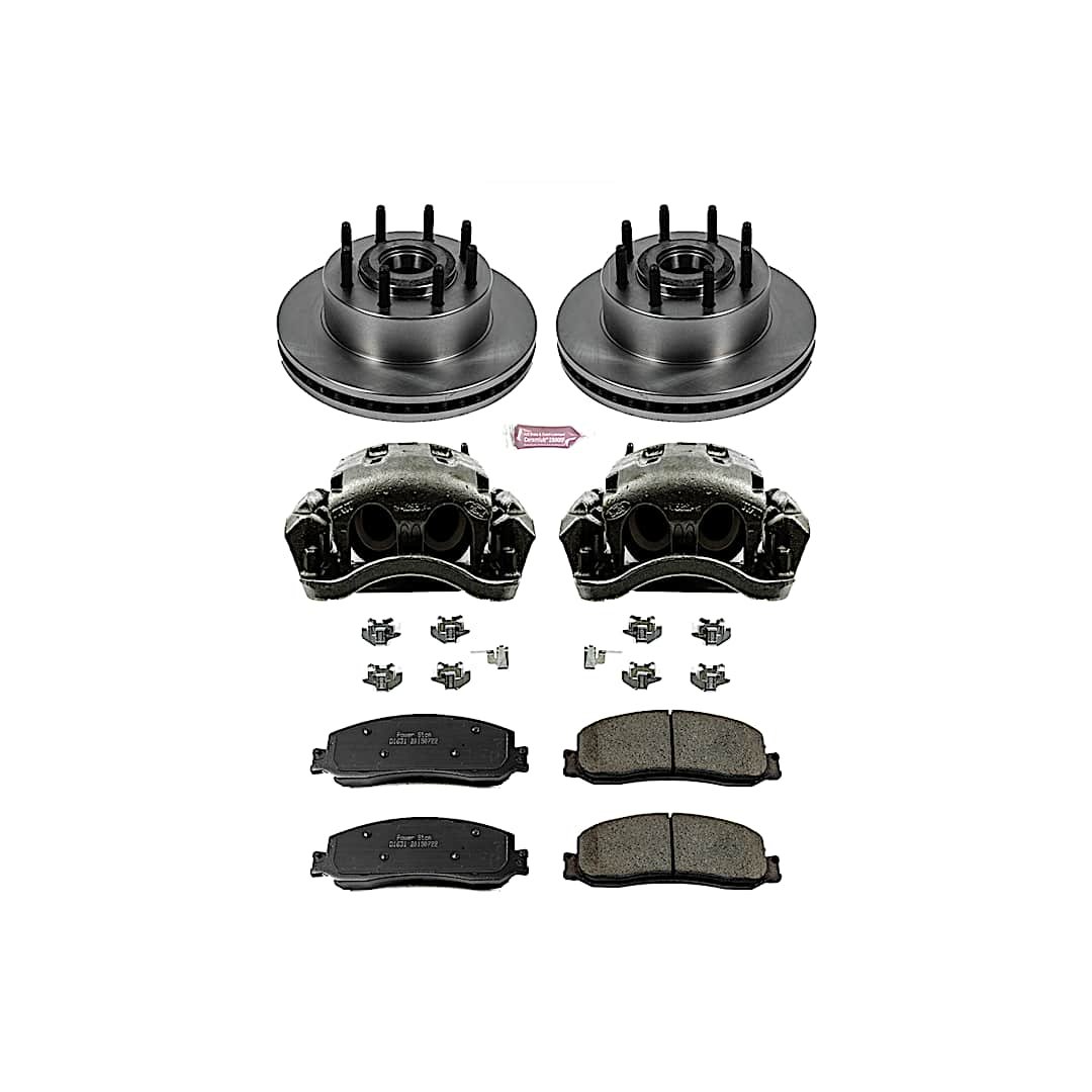 p15kcoe6550_1.jpg Powerstop 2-Wheel Set Power Stop® KCOE6550 Front OE Stock Replacement Low-Dust Ceramic Brake Pad, Rotor and Caliper Kit - Image 1
