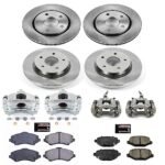 Powerstop 4-Wheel Set Power Stop&reg; KCOE6563A Front and Rear OE Stock Replacement Low-Dust Ceramic Brake Pad, Rotor and Caliper Kit - Image 4