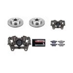 Powerstop KCOE6817B Rear Brake Disc and Caliper Kit, Plain Surface 5 Lugs 315.8 mm Natural Caliper, Ceramic, Z17 OE Replacement