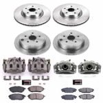 Powerstop 4-Wheel Set Power Stop&reg; KCOE6932 Front and Rear OE Stock Replacement Low-Dust Ceramic Brake Pad, Rotor and Caliper Kit - Image 4