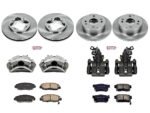 Powerstop 4-Wheel Set Power Stop&reg; KCOE698 Front and Rear OE Stock Replacement Low-Dust Ceramic Brake Pad, Rotor and Caliper Kit - Image 4