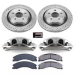 Powerstop 2-Wheel Set Power Stop&reg; KCOE6993 Rear OE Stock Replacement Low-Dust Ceramic Brake Pad, Rotor and Caliper Kit - Image 4