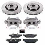 Powerstop 2-Wheel Set Power Stop&reg; KCOE7143 Front OE Stock Replacement Low-Dust Ceramic Brake Pad, Rotor and Caliper Kit