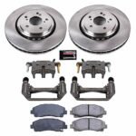 Powerstop 2-Wheel Set Power Stop&reg; KCOE7214 Front OE Stock Replacement Low-Dust Ceramic Brake Pad, Rotor and Caliper Kit