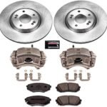 Powerstop KCOE7509 Front Brake Disc and Caliper Kit, Plain Surface 5 Lugs 320.1 mm Natural, Ceramic, Z17 OE Replacement