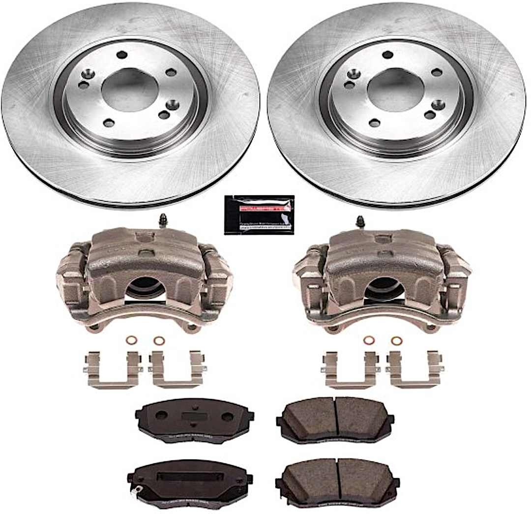 p15kcoe7509_1.jpg Powerstop KCOE7509 Front Brake Disc and Caliper Kit, Plain Surface 5 Lugs 320.1 mm Natural, Ceramic, Z17 OE Replacement - Image 1