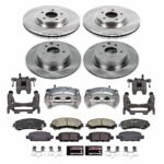 Powerstop KCOE7584A Front and Rear Brake Disc and Caliper Kit, Plain Surface 5 Lugs 308 mm Natural, Ceramic - Image 6