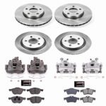 Powerstop 4-Wheel Set Power Stop&reg; KCOE7635 Front and Rear OE Stock Replacement Low-Dust Ceramic Brake Pad, Rotor and Caliper Kit - Image 4